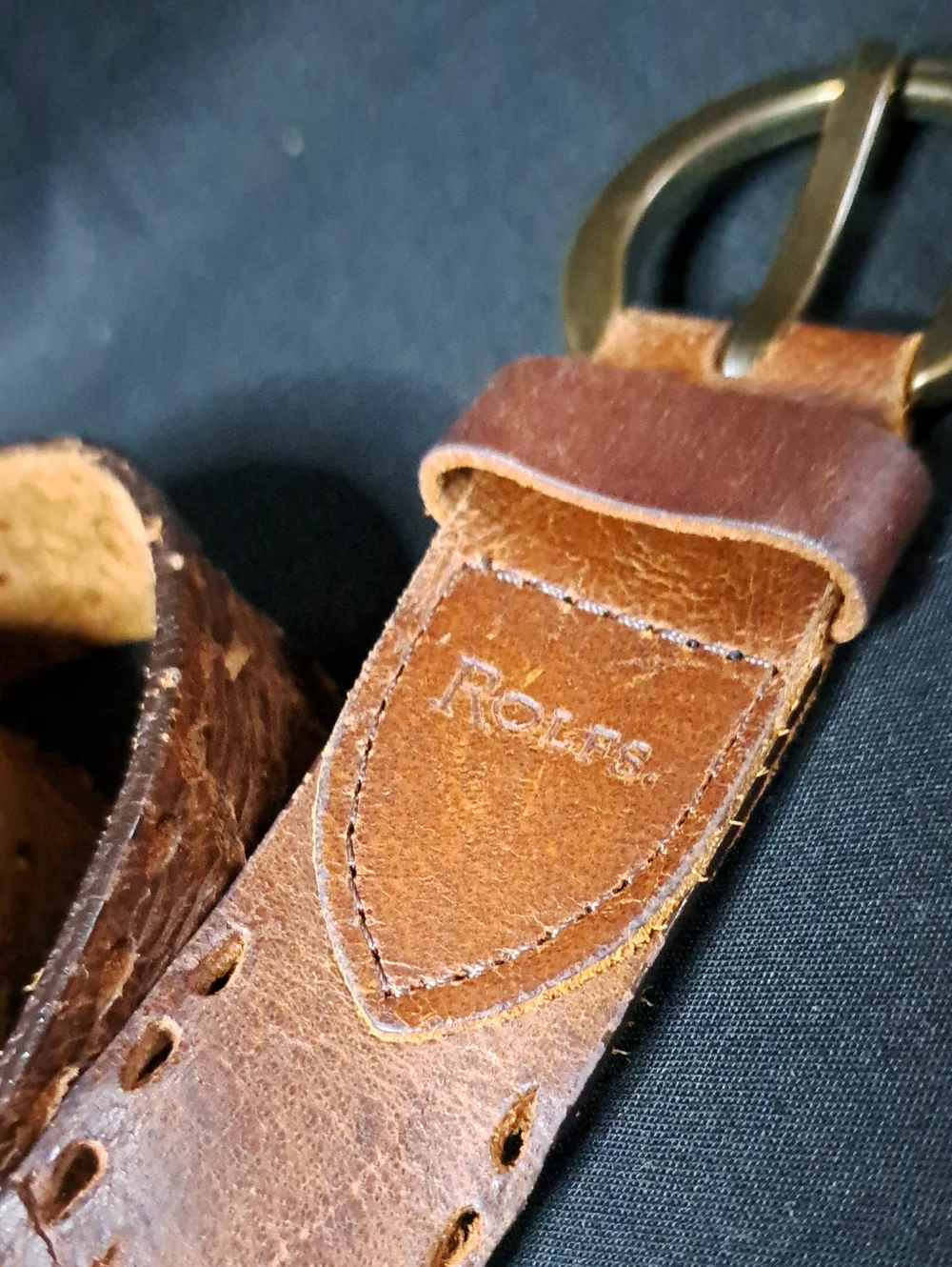 Rolfs Leather Belt Sz L